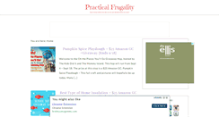 Desktop Screenshot of practicalfrugality.com